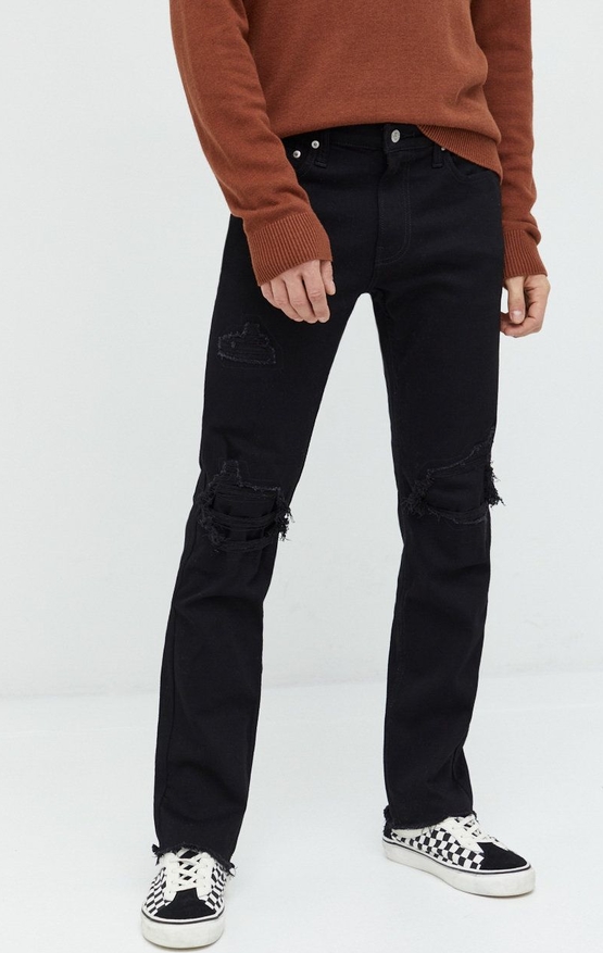 Czarne jeansy Hollister Co. w street stylu