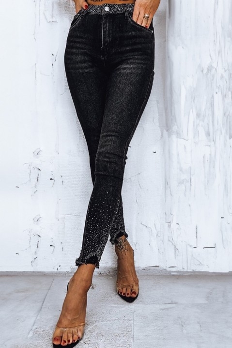 Czarne jeansy IVET w stylu casual