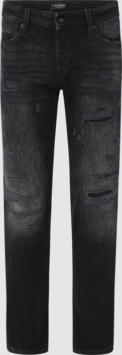 Czarne jeansy Jack & Jones z bawełny