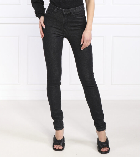 Czarne jeansy Karl Lagerfeld w stylu casual z bawełny