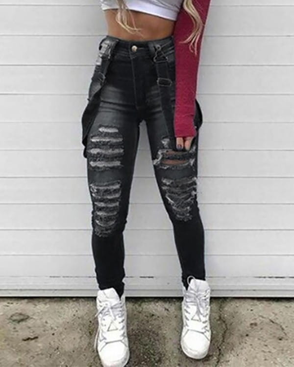 Czarne jeansy Kendallme