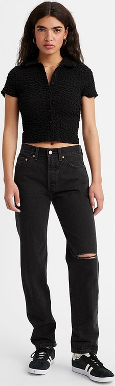 Czarne jeansy Levis z bawełny w street stylu