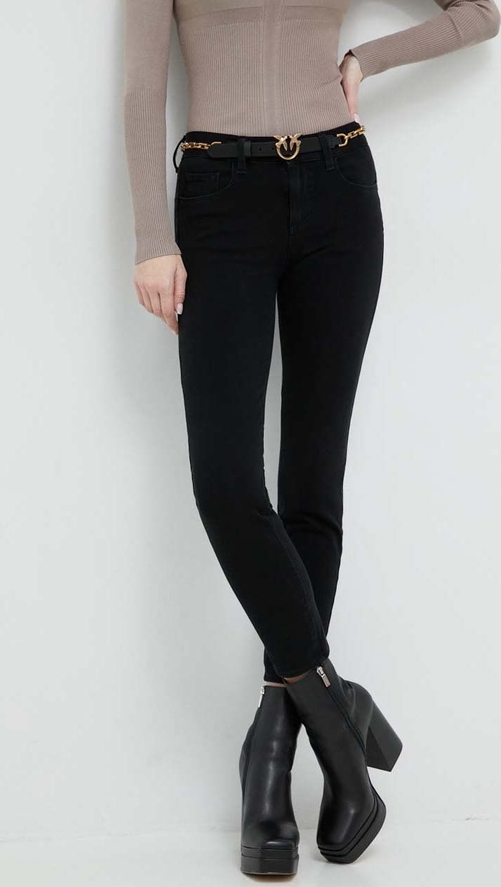 Czarne jeansy Liu-Jo w street stylu