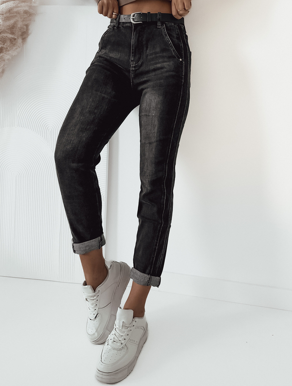 Czarne jeansy Olika w street stylu z jeansu