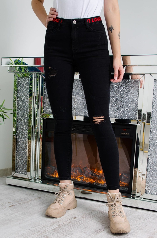 Czarne jeansy Olika w stylu casual