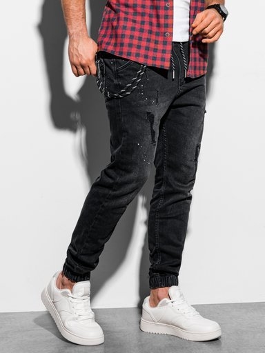 Czarne jeansy Ombre