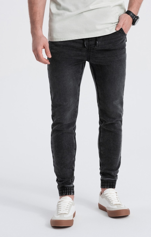 Czarne jeansy Ombre w stylu casual