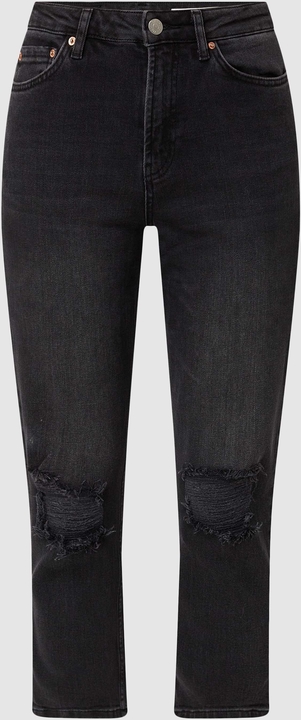 Czarne jeansy Review w street stylu z bawełny