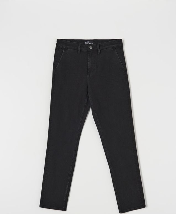 Czarne jeansy Sinsay w street stylu z tkaniny