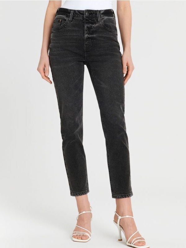 Czarne jeansy Sinsay z bawełny w stylu casual