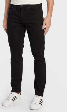 Czarne jeansy Solid w street stylu