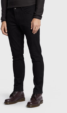 Czarne jeansy Solid w stylu casual