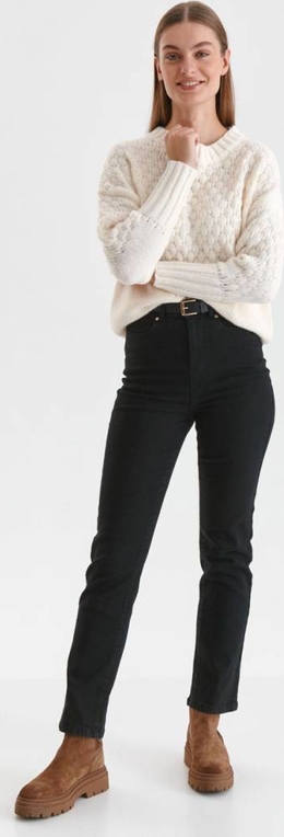 Czarne jeansy Top Secret z jeansu