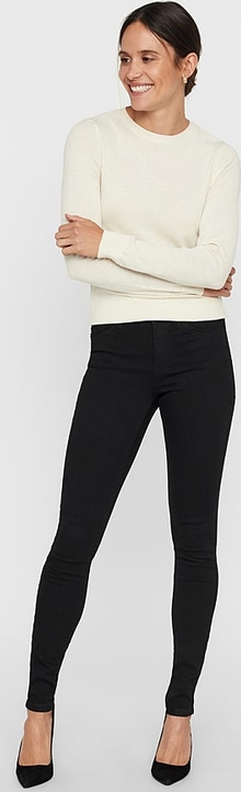 Czarne jeansy Vero Moda z bawełny w street stylu