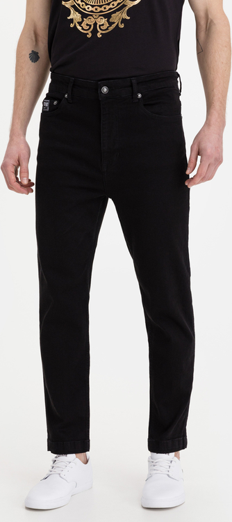 Czarne jeansy Versace Jeans w stylu casual z bawełny