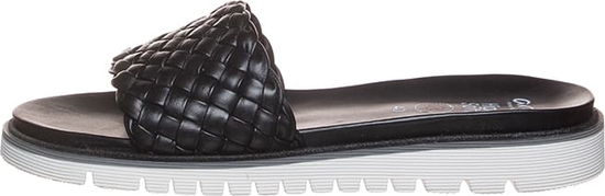 Czarne klapki Ara shoes z płaską podeszwą w stylu casual