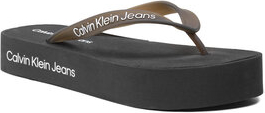 Czarne klapki Calvin Klein w stylu casual