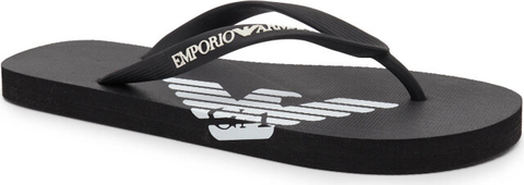 Czarne klapki Emporio Armani w sportowym stylu