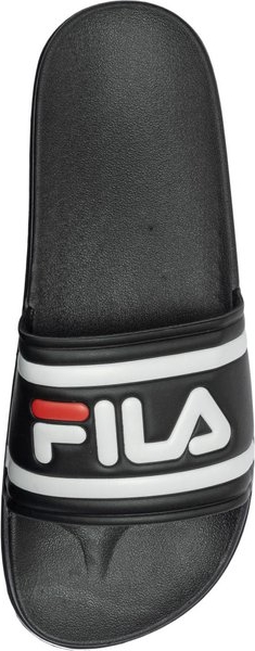 Czarne klapki Fila w sportowym stylu z płaską podeszwą