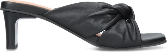 Czarne klapki Giossepo w stylu casual z płaską podeszwą