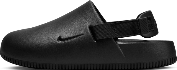 Czarne klapki Nike z płaską podeszwą