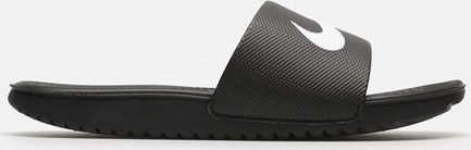 Czarne klapki Nike z płaską podeszwą