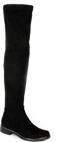 Czarne kozaki Caprice z płaską podeszwą w stylu casual na zamek