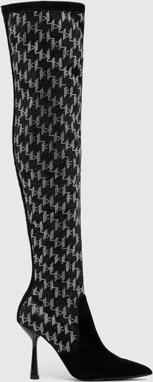 Czarne kozaki Karl Lagerfeld na szpilce