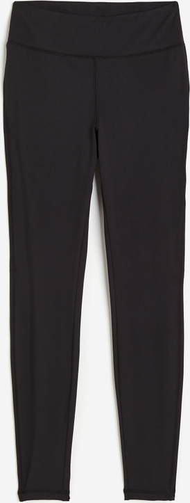 Czarne legginsy H & M w sportowym stylu z dżerseju