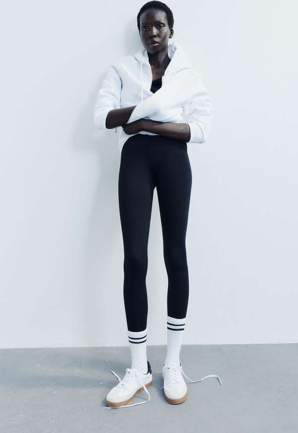 Czarne legginsy H & M w stylu casual