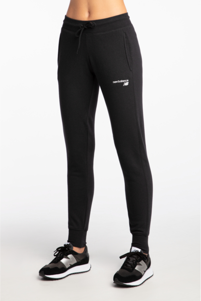 Czarne legginsy New Balance w sportowym stylu z tkaniny
