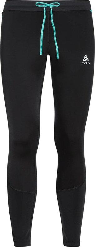 Czarne legginsy ODLO w sportowym stylu z tkaniny