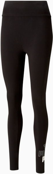 Czarne legginsy Puma z bawełny w sportowym stylu