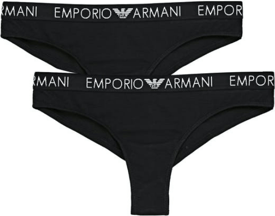 Czarne majtki Emporio Armani z bawełny