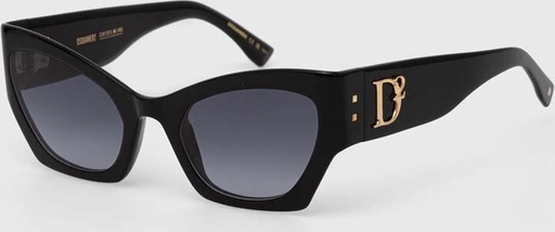 Czarne okulary damskie Dsquared2