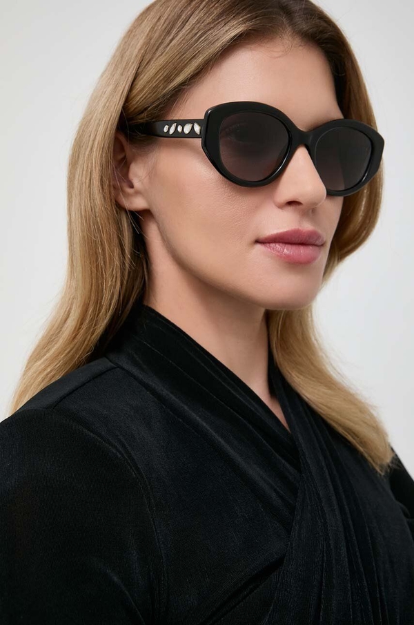 Czarne okulary damskie Swarovski