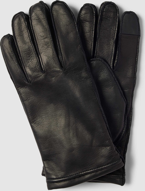Czarne rękawiczki Hugo Boss