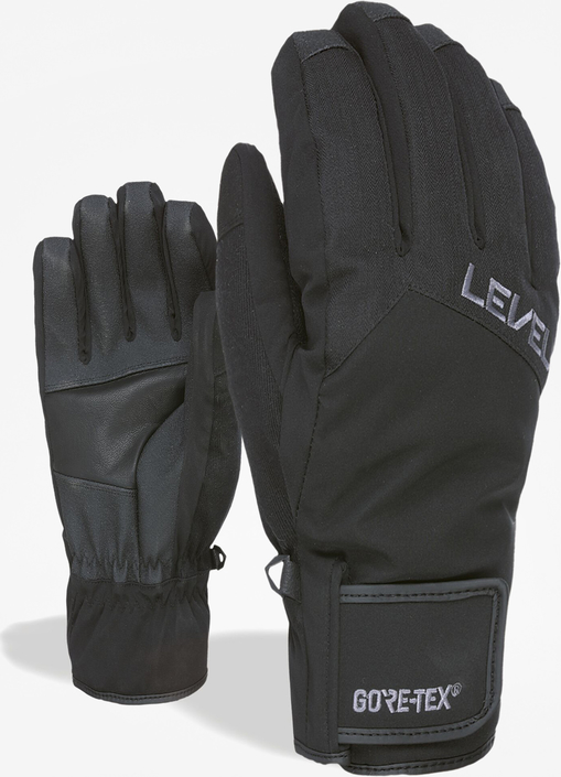 Czarne rękawiczki Level