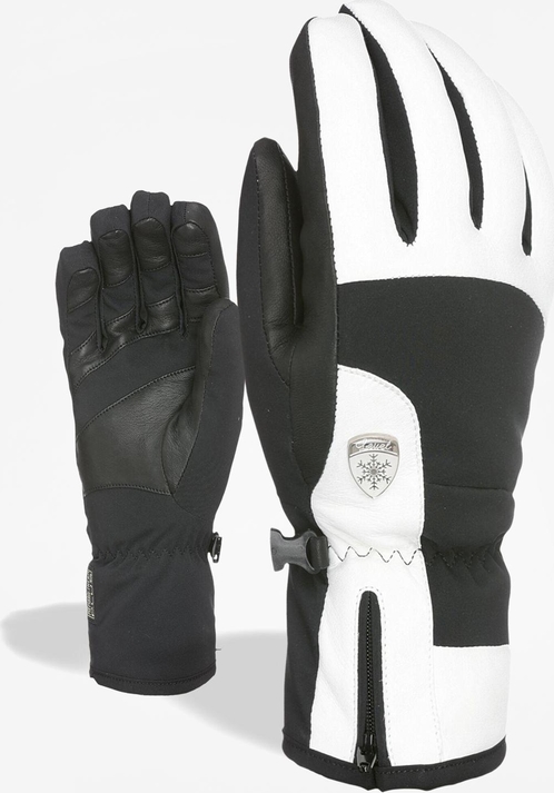 Czarne rękawiczki Level w sportowym stylu ze skóry