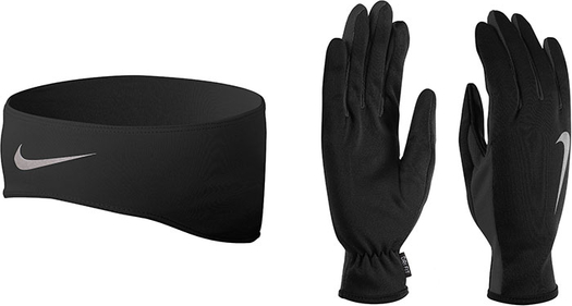 Czarne rękawiczki Nike w sportowym stylu
