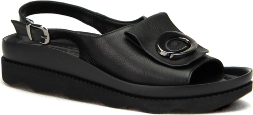 Czarne sandały Awis Obuwie na platformie w stylu casual