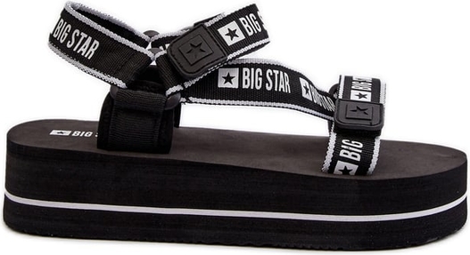 Czarne sandały Big Star z klamrami w stylu casual