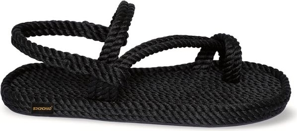 Czarne sandały Bohonomad z płaską podeszwą z klamrami