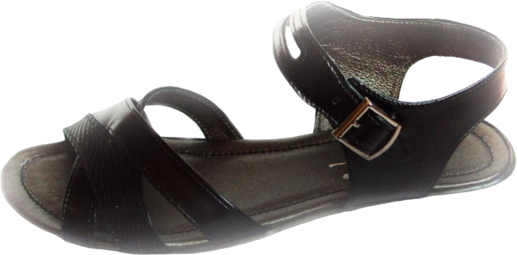 Czarne sandały Butynawymiar_pl z klamrami ze skóry w stylu casual