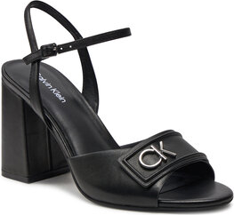 Czarne sandały Calvin Klein na obcasie