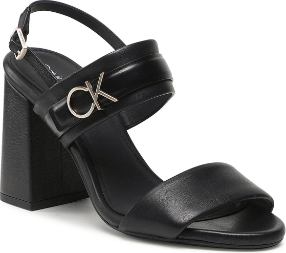 Czarne sandały Calvin Klein z klamrami