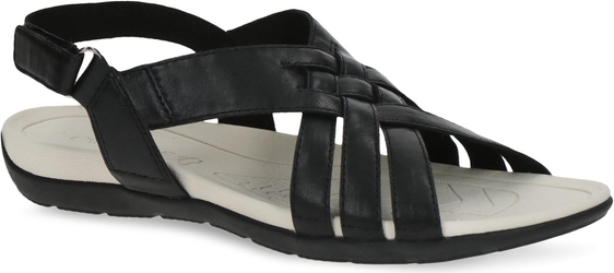 Czarne sandały Caprice w stylu casual