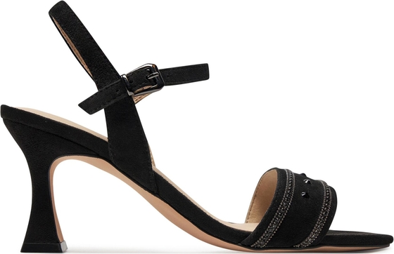 Czarne sandały Caprice z klamrami