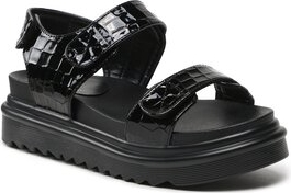 Czarne sandały DeeZee na platformie w stylu casual