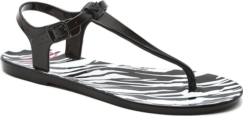 Czarne sandały Emporio Armani z płaską podeszwą w stylu casual